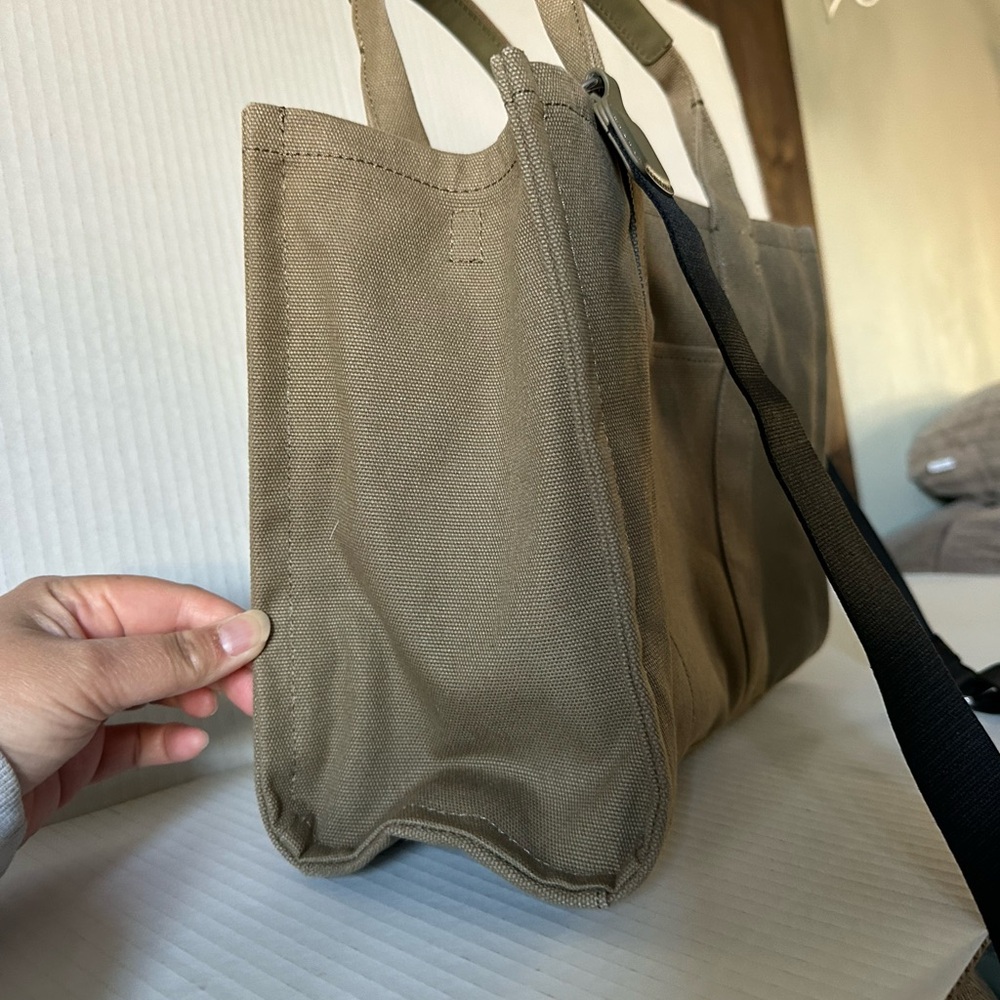 Quince Tan Canvas Tote with Black Strap - Picture 4 of 8